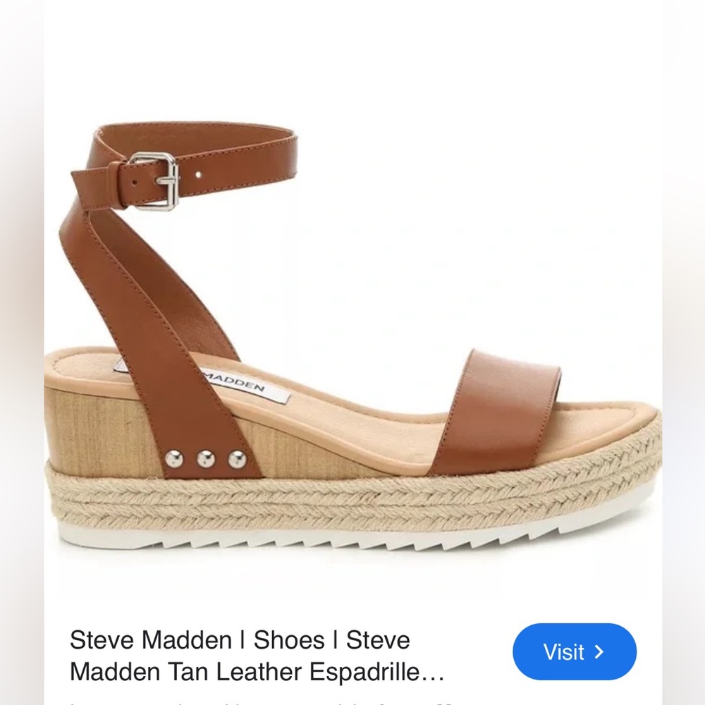 Steve Madden Tan Espadrille Sandals